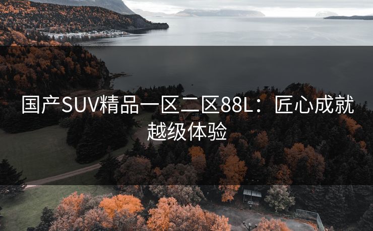 国产SUV精品一区二区88L：匠心成就越级体验